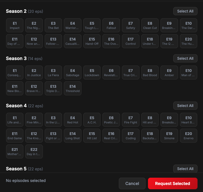 Select All Episodes
